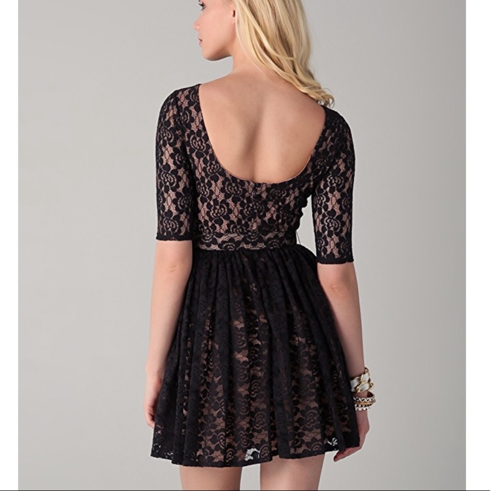 rachel zoe amanda black lace cocktail dress